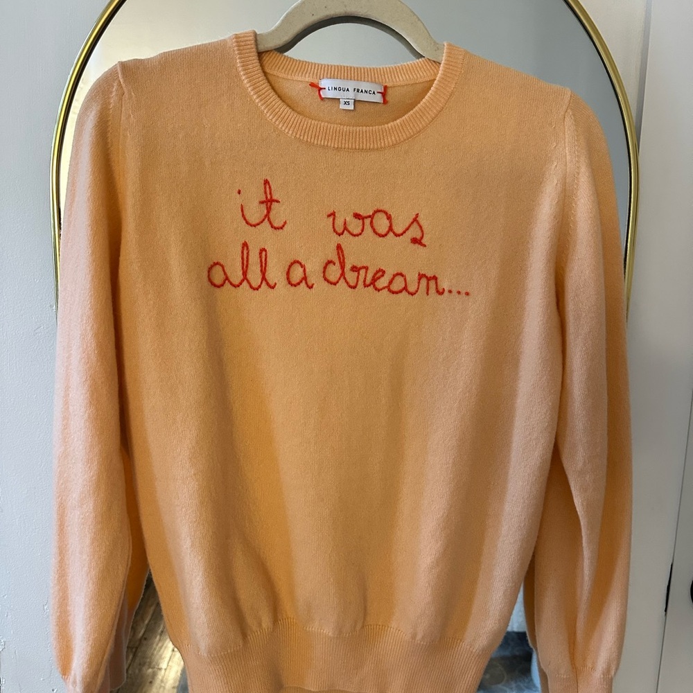 Cashmere Orange Crew Neck Sweater
